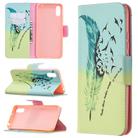 For Xiaomi Redmi 9A Colored Drawing Pattern Horizontal Flip Leather Case with Holder & Card Slots & Wallet(Feather Bird) - 1