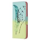 For Xiaomi Redmi 9A Colored Drawing Pattern Horizontal Flip Leather Case with Holder & Card Slots & Wallet(Feather Bird) - 2