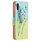 For Xiaomi Redmi 9A Colored Drawing Pattern Horizontal Flip Leather Case with Holder & Card Slots & Wallet(Feather Bird) - 3