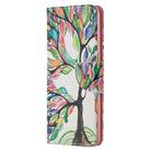 For OPPO Reno4 5G Colored Drawing Pattern Horizontal Flip Leather Case with Holder & Card Slots & Wallet(Life Tree) - 2