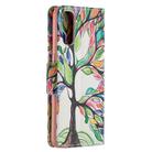 For OPPO Reno4 5G Colored Drawing Pattern Horizontal Flip Leather Case with Holder & Card Slots & Wallet(Life Tree) - 3