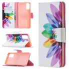 For OPPO Reno4 5G Colored Drawing Pattern Horizontal Flip Leather Case with Holder & Card Slots & Wallet(Sun Flower) - 1