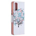 For OPPO Reno4 5G Colored Drawing Pattern Horizontal Flip Leather Case with Holder & Card Slots & Wallet(Little Tree) - 3