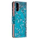 For OPPO Reno4 5G Colored Drawing Pattern Horizontal Flip Leather Case with Holder & Card Slots & Wallet(Plum Blossom) - 3