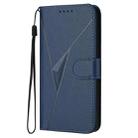 For OPPO A3x Global Triangle Pattern Buckle Clasp Leather Phone Case(Royal Blue) - 2