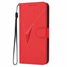 For OPPO A57 5G Triangle Pattern Buckle Clasp Leather Phone Case(Red) - 2