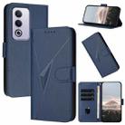 For OPPO A80 Triangle Pattern Buckle Clasp Leather Phone Case(Royal Blue) - 1