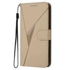 For OPPO A80 Triangle Pattern Buckle Clasp Leather Phone Case(Gold) - 2