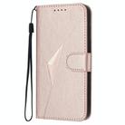 For OPPO A80 Triangle Pattern Buckle Clasp Leather Phone Case(Rose Gold) - 2