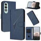 For OPPO K12x Global Triangle Pattern Buckle Clasp Leather Phone Case(Royal Blue) - 1