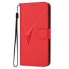 For OPPO Reno12 F 4G Triangle Pattern Buckle Clasp Leather Phone Case(Red) - 2