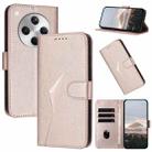 For OPPO Find X8 Triangle Pattern Buckle Clasp Leather Phone Case(Rose Gold) - 1