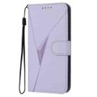 For OPPO Find X8 Pro Triangle Pattern Buckle Clasp Leather Phone Case(Light Purple) - 2