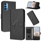 For OPPO Reno14 Global Triangle Pattern Buckle Clasp Leather Phone Case(Black) - 1