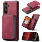 For Samsung Galaxy A16 5G JEEHOOD J02 Magnetic Zipper Horizontal Flip Leather Phone Case(Red) - 1