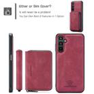 For Samsung Galaxy A16 5G JEEHOOD J02 Magnetic Zipper Horizontal Flip Leather Phone Case(Red) - 2