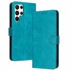 For Samsung Galaxy S25 Ultra 5G Solid Calf Texture Flip Leather Phone Case(Green) - 2