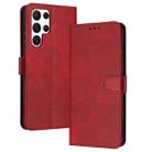 For Samsung Galaxy S25 Ultra 5G Solid Calf Texture Flip Leather Phone Case(Red) - 2