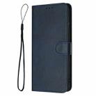 For Samsung Galaxy S25 Ultra 5G Solid Calf Texture Flip Leather Phone Case(Dark Blue) - 3