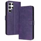 For Samsung Galaxy S25 Ultra 5G Solid Calf Texture Flip Leather Phone Case(Purple) - 2