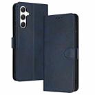 For Samsung Galaxy S25 / S24 5G Solid Calf Texture Flip Leather Phone Case(Dark Blue) - 2