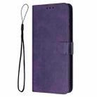 For Samsung Galaxy S25 / S24 5G Solid Calf Texture Flip Leather Phone Case(Purple) - 3