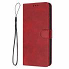 For Samsung Galaxy S25+ / S24+ 5G Solid Calf Texture Flip Leather Phone Case(Red) - 3