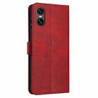 For Sony Xperia 5 VI Solid Calf Texture Flip Leather Phone Case(Red) - 3