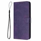 For Sony Xperia 5 VI Solid Calf Texture Flip Leather Phone Case(Purple) - 2