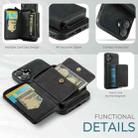 For iPhone 16 Plus JEEHOOD J02 Magnetic Zipper Horizontal Flip Leather Phone Case(Black) - 3