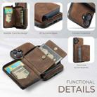 For iPhone 16 JEEHOOD J02 Magnetic Zipper Horizontal Flip Leather Phone Case(Brown) - 3