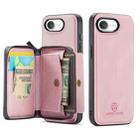 For iPhone 16e JEEHOOD J02 Magnetic Zipper Horizontal Flip Leather Phone Case(Pink) - 3