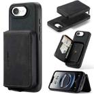 For iPhone 16e JEEHOOD J02 Magnetic Zipper Horizontal Flip Leather Phone Case(Black) - 1