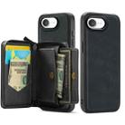 For iPhone 16e JEEHOOD J02 Magnetic Zipper Horizontal Flip Leather Phone Case(Black) - 2