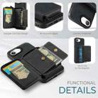For iPhone 16e JEEHOOD J02 Magnetic Zipper Horizontal Flip Leather Phone Case(Black) - 3
