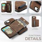 For iPhone 16e JEEHOOD J02 Magnetic Zipper Horizontal Flip Leather Phone Case(Brown) - 3
