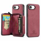 For iPhone 16e JEEHOOD J02 Magnetic Zipper Horizontal Flip Leather Phone Case(Red) - 2