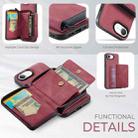 For iPhone 16e JEEHOOD J02 Magnetic Zipper Horizontal Flip Leather Phone Case(Red) - 3