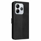 For Redmi Note 14 5G Solid Calf Texture Flip Leather Phone Case(Black) - 3