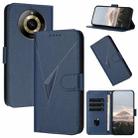 For Realme 11 Pro Triangle Pattern Buckle Clasp Leather Phone Case(Royal Blue) - 1