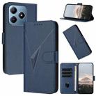 For Realme C63 Triangle Pattern Buckle Clasp Leather Phone Case(Royal Blue) - 1