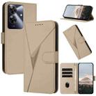 For Realme Note 60 Triangle Pattern Buckle Clasp Leather Phone Case(Gold) - 1