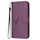 For Realme C20 / C11 2021 / C21 Triangle Pattern Buckle Clasp Leather Phone Case(Dark Purple) - 2