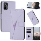 For Realme GT 5G / GT Neo Triangle Pattern Buckle Clasp Leather Phone Case(Light Purple) - 1