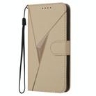 For Realme GT5 Pro Triangle Pattern Buckle Clasp Leather Phone Case(Gold) - 2