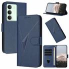 For Realme 14x Global Triangle Pattern Buckle Clasp Leather Phone Case(Royal Blue) - 1