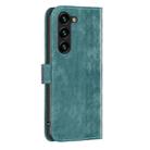 For Samsung Galaxy S25 5G Plaid Embossed Leather Phone Case(Green) - 3