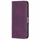 For Samsung Galaxy S25 5G Plaid Embossed Leather Phone Case(Purple) - 2