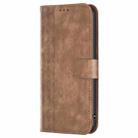 For Samsung Galaxy S25+ 5G Plaid Embossed Leather Phone Case(Brown) - 2