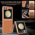 For Samsung Galaxy Z Flip6 5G AZNS Electroplated Edge Carbon Fiber Texture Phone Case(Black) - 3